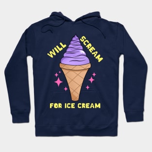 Cute Kawaii Sparkle Ice Cream Summer Meme Hoodie